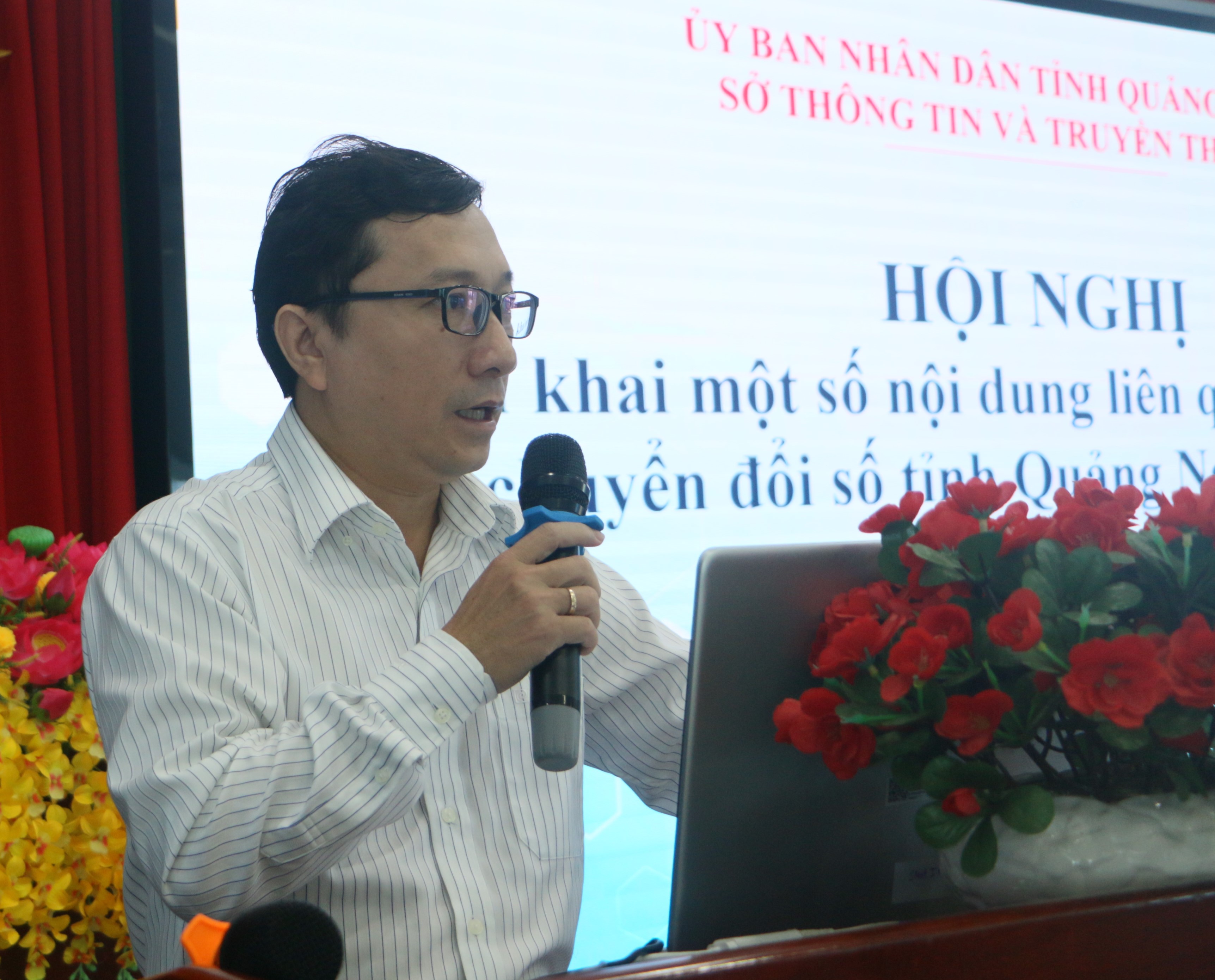 Ông Nguyễn Quốc Huy Hoàng, Phó Giám đốc Sở Thông tin và Truyền thông tại Hội nghị