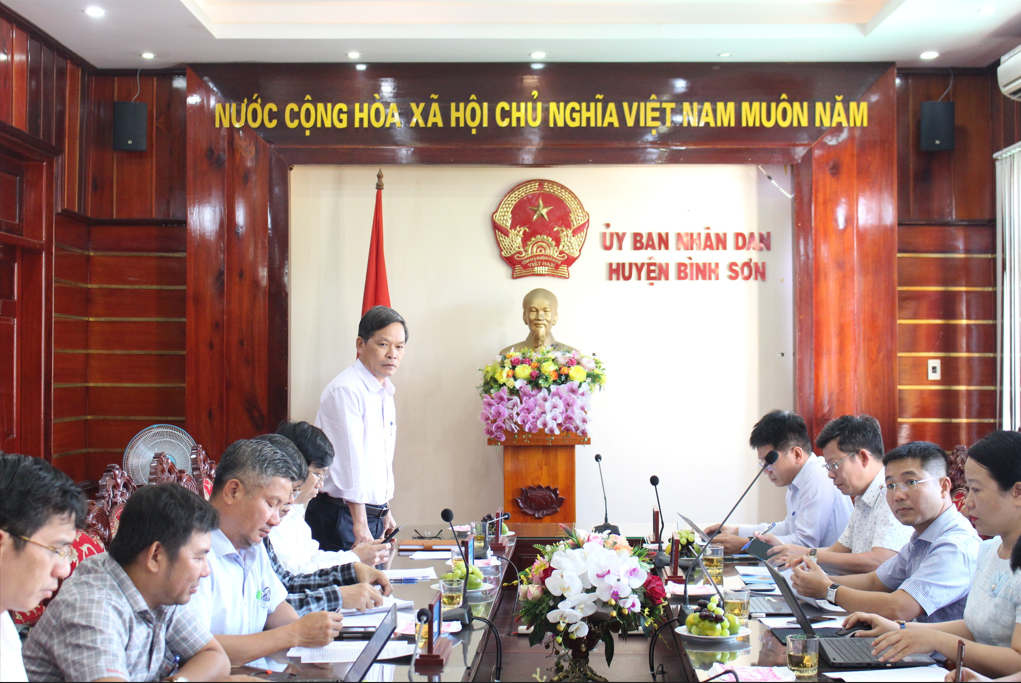 Sở Xây dựng làm việc với UBND huyện Bình Sơn về phát triển đô thị