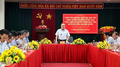 Phó Chủ tịch Thường trực UBND tỉnh Trần Hoàng Tuấn: Huyện Trà Bồng tập trung triển khai quyết liệt các Chương trình MTQG
