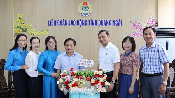 LÃNH ĐẠO SỞ XÂY DỰNG THĂM, CHÚC MỪNG LIÊN ĐOÀN LAO ĐỘNG TỈNH NHÂN KỶ NIỆM 96 NĂM NGÀY THÀNH LẬP CÔNG ĐOÀN VIỆT NAM (28/7/1929 - 28/7/2025)