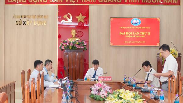 CHI BỘ 6 (PHÒNG QUY HOẠCH - KIẾN TRÚC) TỔ CHỨC ĐẠI HỘI CHI BỘ LẦN THỨ II, NHIỆM KỲ 2025-2027