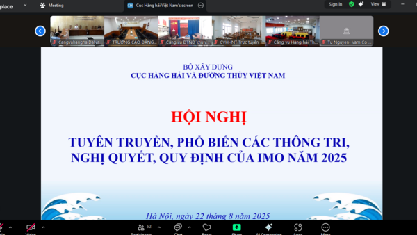 Ban Quản lý cảng tỉnh Quảng Ngãi tham dự Hội nghị trực tuyến tuyên truyền, phổ biến các quy định mới của IMO năm 2025