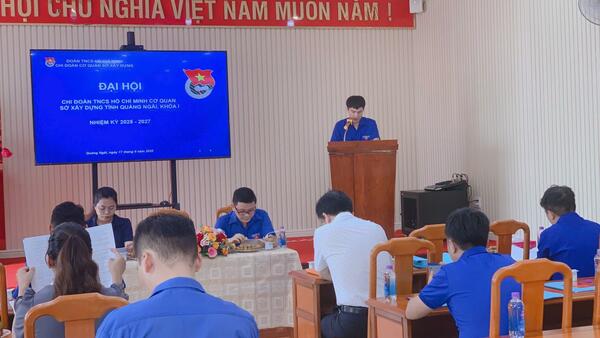 CHI ĐOÀN CƠ QUAN SỞ XÂY DỰNG TỔ  CHỨC THÀNH CÔNG ĐẠI HỘI CHI ĐOÀN KHÓA I, NHIỆM KỲ 2025-2027
