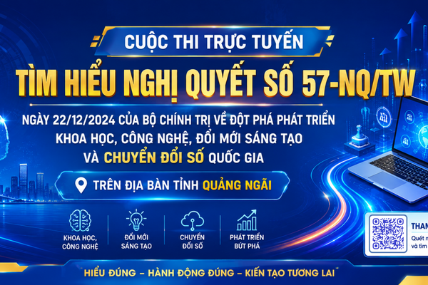 Sở Xây dựng Quảng Ngãi hưởng ứng tham gia Cuộc thi trực tuyến “Tìm hiểu Nghị quyết số 57-NQ/TW”